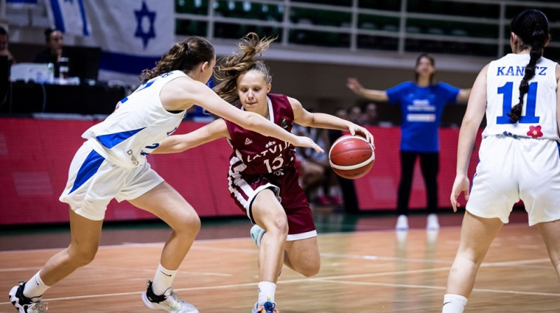 Evelīna Pauzere Eiropas U16 čempionātā Turcijā. Foto: FIBA