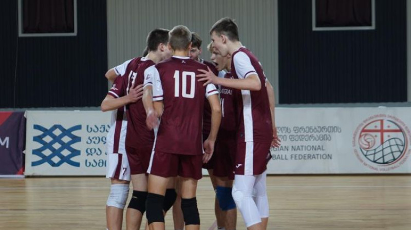 Latvijas U18 volejbola izlase. Foto: LVF