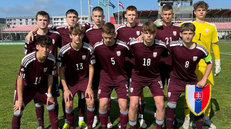 Latvijas U-17 futbola izlase. Foto: LFF