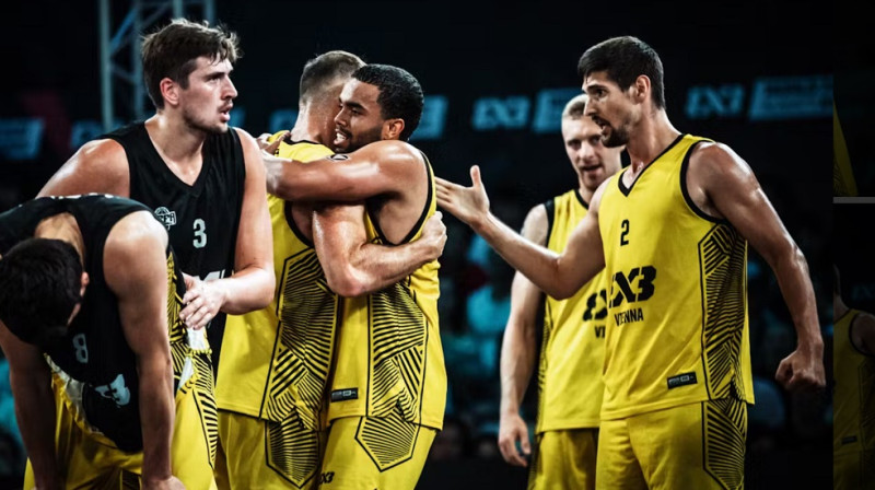 "Vienna" 3x3 basketbolisti svin uzvaru. Foto: FIBA