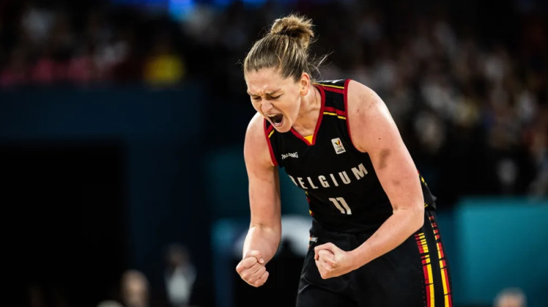 Emma Mēsemana 2024. gada 7. augustā Parīzē. Foto: FIBA