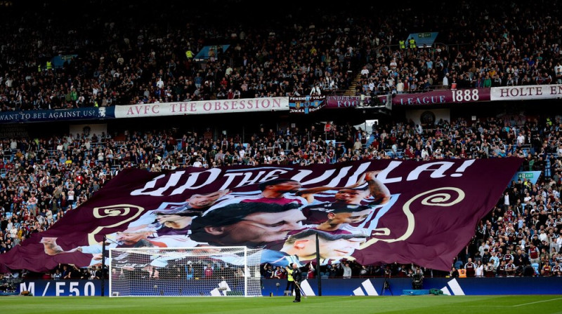 "Aston Villa" fanu sektors. Foto: Neville Williams/Aston Villa FC