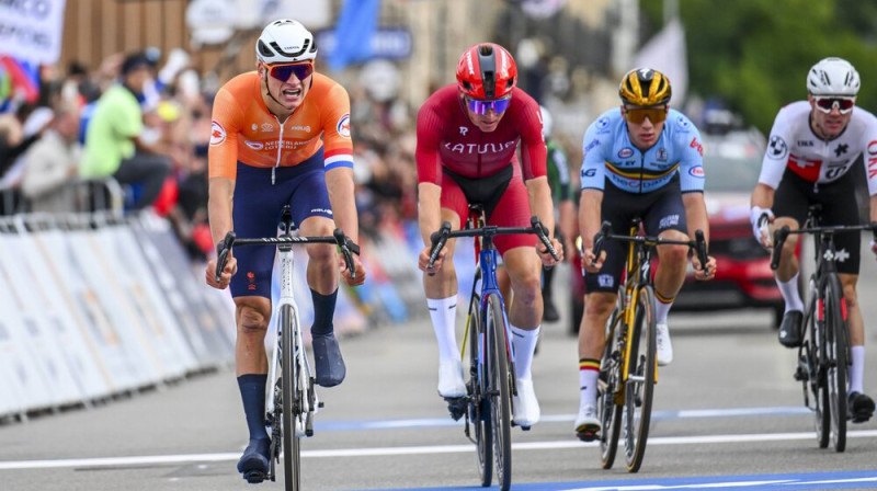 Matjē van der Pūls (pa kreisi) un Toms Skujiņš. Foto: ZUMAPRESS/Scanpix