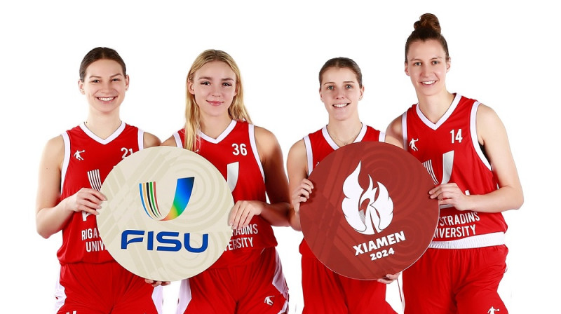 Anita Miķelsone, Paula Cirša, Una Šteinharde, Luīze Šepte. Foto: FISU