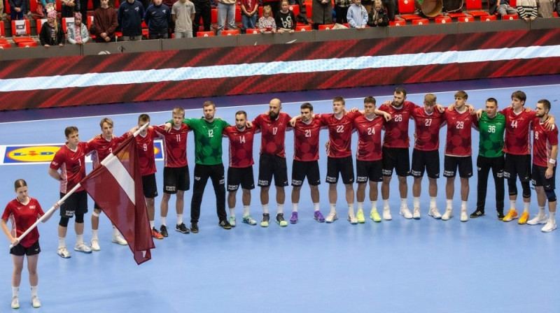 Latvijas izlase. Foto: Latvijas Handbola federācija.