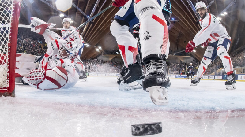 Ripa Pardubices "Dynamo" vārtos. Foto: Til Buergy/EPA/Scanpix