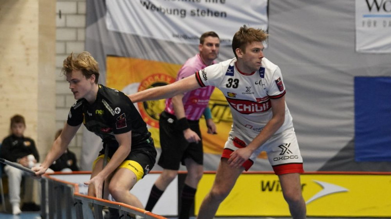 Daniels Jānis Anis (#33), foto: Gabi Schwarz, Unihockey Tigers Langnau