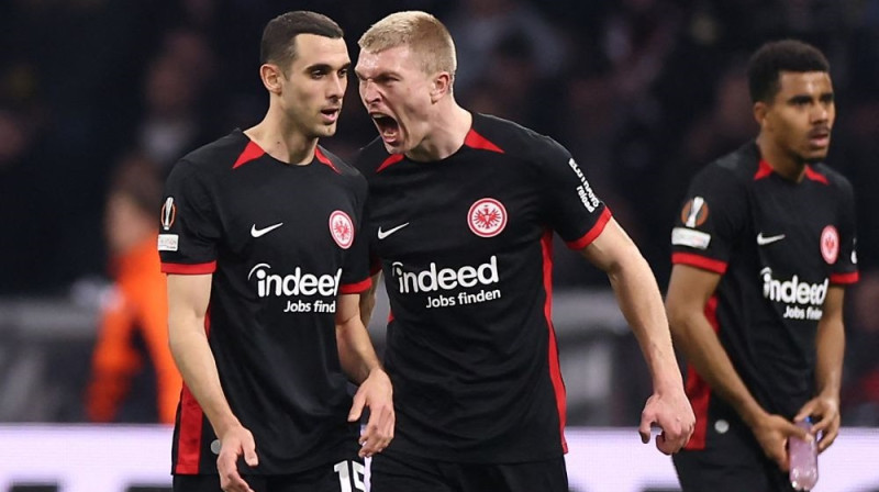 Frankfurtes "Eintracht" futbolisti Foto: RC/Scanpix