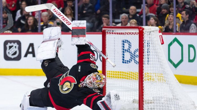Līnuss Ullmarks. Foto: USA Today Sports/Scanpix