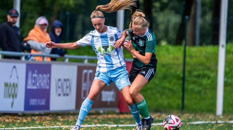 "Riga" un Ķekavas "Auda" spēle Mežaparkā. Foto: Riga FC Women