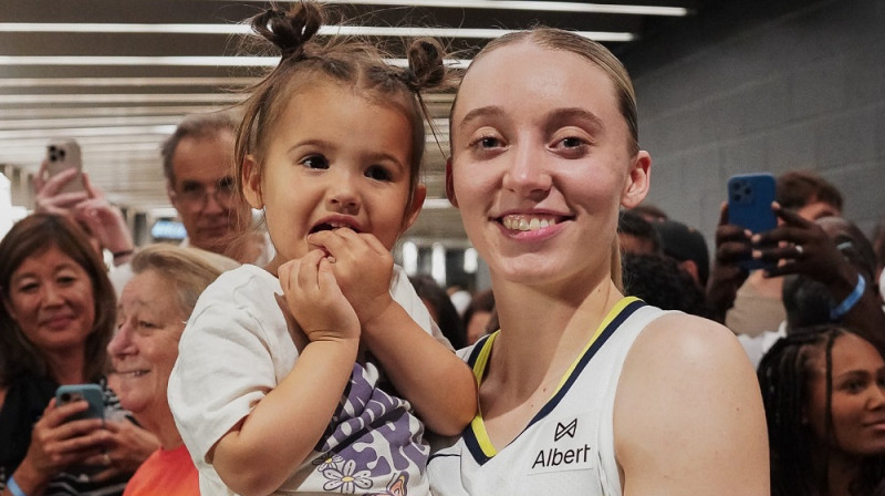 Peidža Bekersa 2025. gada 20. augustā Losandželosā. Foto: Dallas Wings