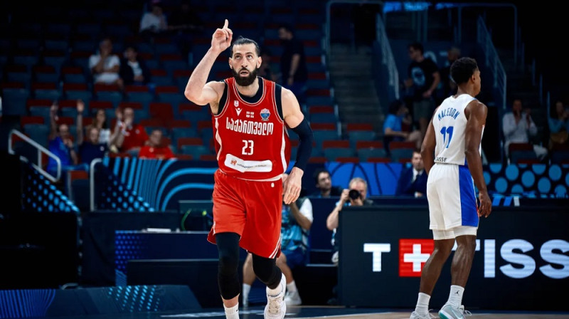 Tornike Šengelija un Gruzija: pirmais Eiropas ceturtdaļfināls. Foto: FIBA