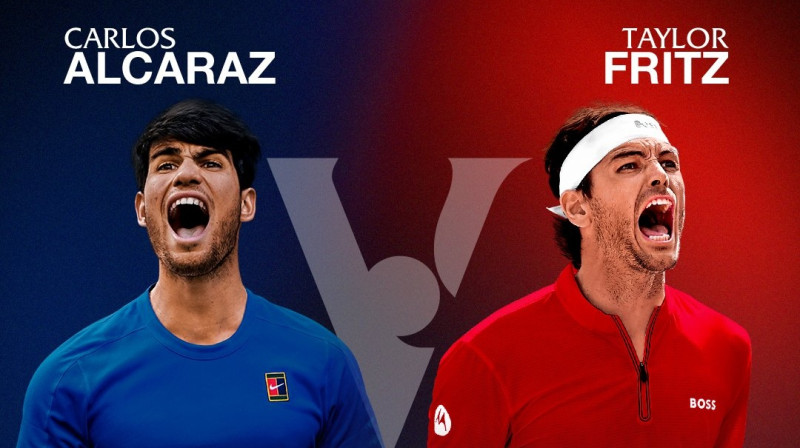 Karloss Alkarass un Teilors Frics. Foto: Laver Cup