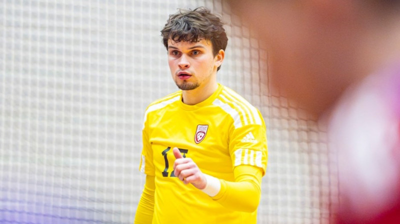Latvijas telpu futbola valstsvienības vārtsargs Rainers Mūrnieks. Foto: LFF