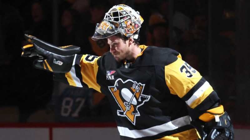 Pitsburgas vārtsargs Tristans Džarijs. Foto. AP. Scanpix