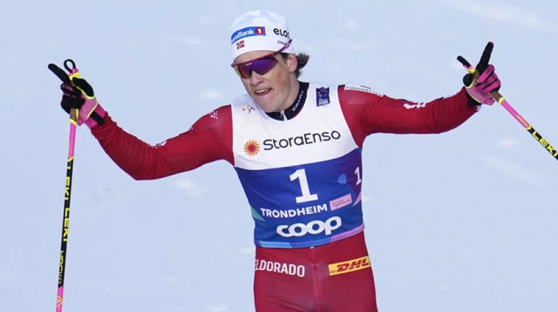 Johannes Hesflots Klēbo. Foto: Matthias Schrader/AP.