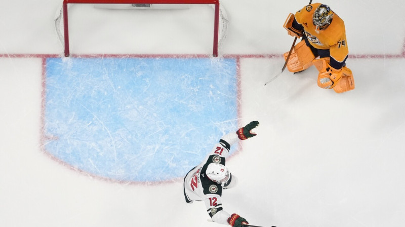 Mirklis pēc Metjū Boldija vārtu guvuma Nešvilā. Foto: George Walker/AP/Scanpix
