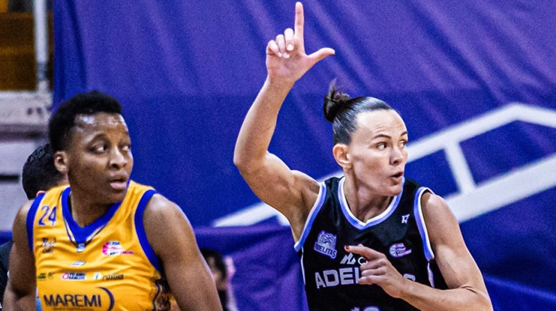 Anete Šteinberga spēlē pret "Santas Potosi". Foto: Adelitas de Chihuahua