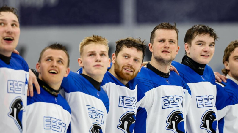 Igaunijas valstsvienības hokejisti. Foto: Eesti Hoki