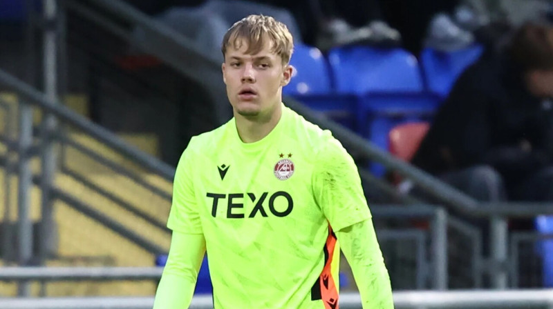 Vārtsargs Rodrigo Vītols. Foto: Aberdeen FC