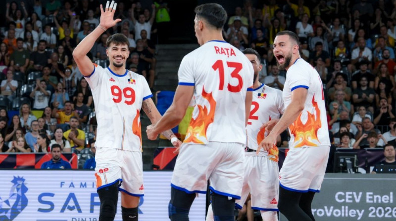 Rumānijas izlases volejbolisti Foto: CEV