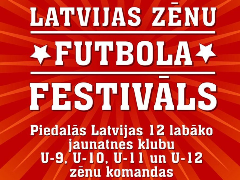 Notiks Latvijas zēnu futbola festivāls A grupā