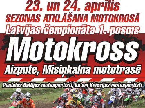 Aizputē Misiņkalna trasē tiks atklāts Latvijas čempionāts motokrosā