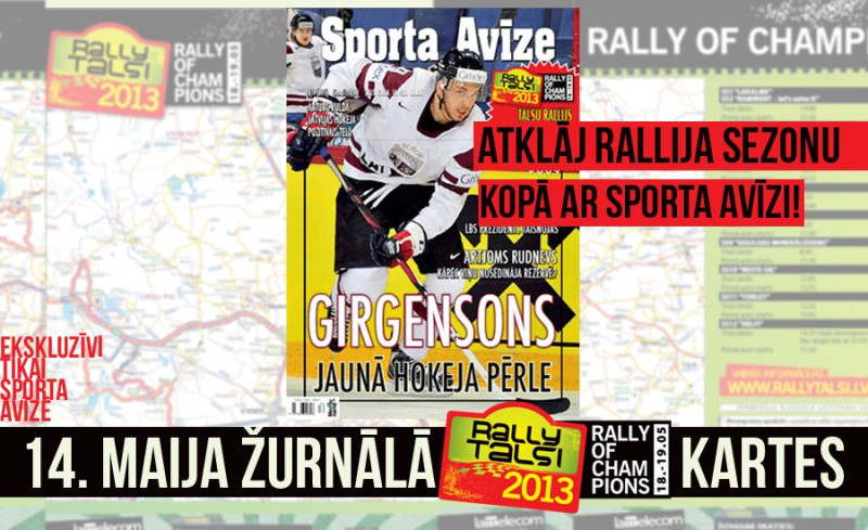 Meklē "Rally Talsi 2013" kartes 14.maija "Sporta Avīzē"!