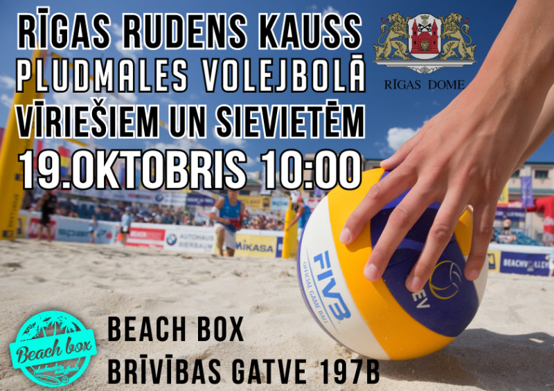 Notiks Rīgas rudens kausa izcīņas sacensības pludmales volejbolā