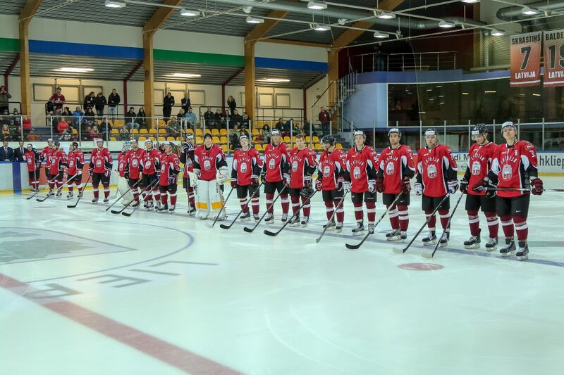 Latvijas hokeja izlases sastāvs spēlei ar Baltkrieviju