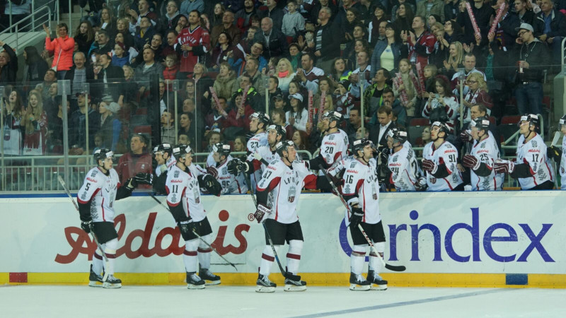 Latvijas hokeja izlase ar 4:1 izcīna uzvaru pār Vāciju