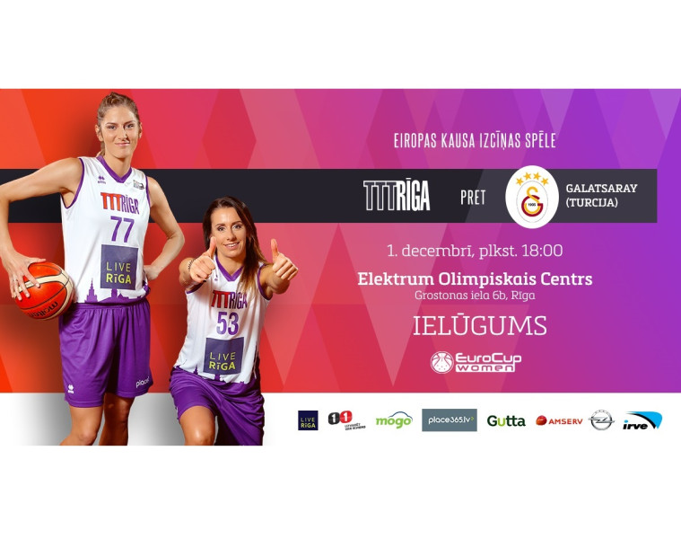 “TTT Rīga” Eiropas kausa spēle ar Kristīnes Vītolas pārstāvēto “Galatasaray”