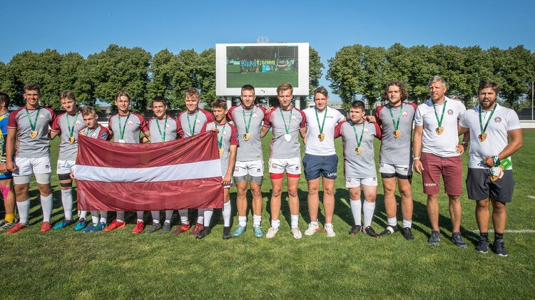 Latvijas U18 regbija-7 izlase izcīna bronzu Eiropas Trofejas divīzijas čempionātā