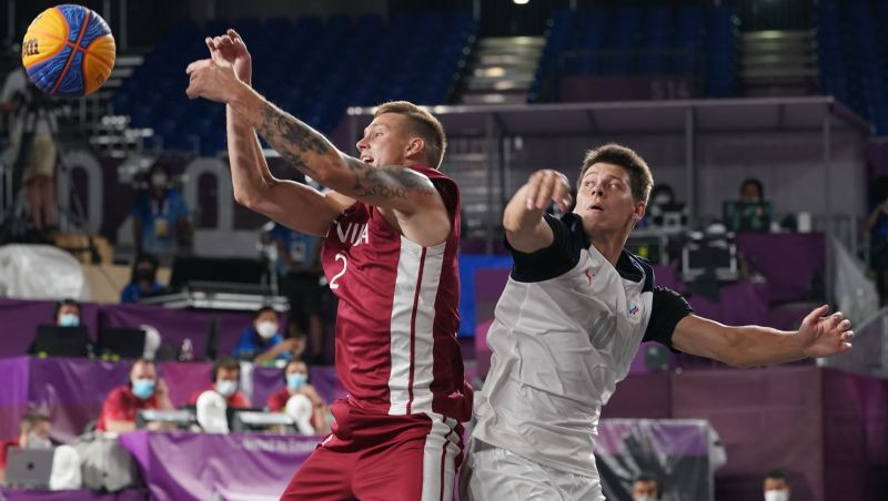 Latvijas 3x3 basketbola izlase neizteiksmīgā spēlē zaudē arī krieviem