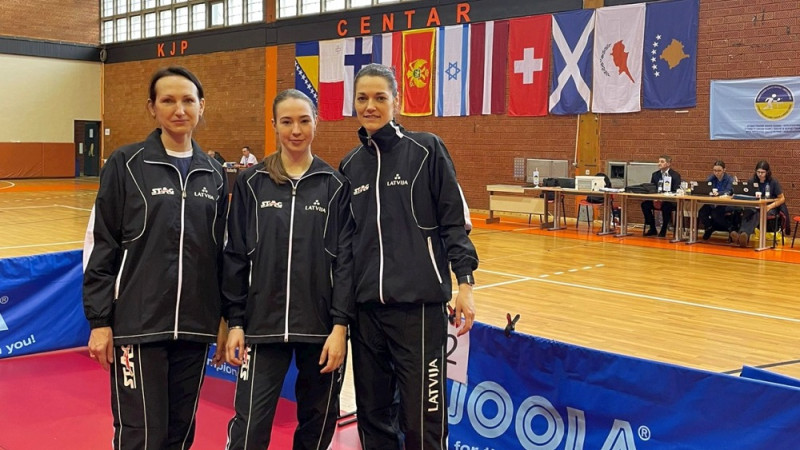 Arī Latvijas sieviešu izlase Eiropas komandu čempionātā galda tenisā tiek B divīzījā