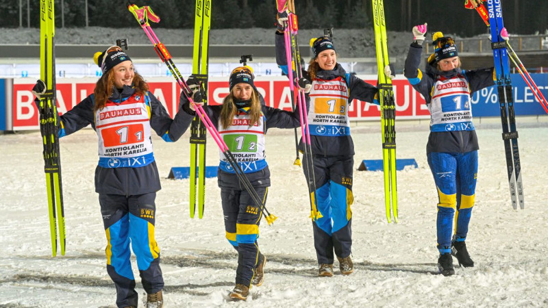 Olimpiskās čempiones zviedrietes pārliecinoši uzvar Pasaules kausa stafetē