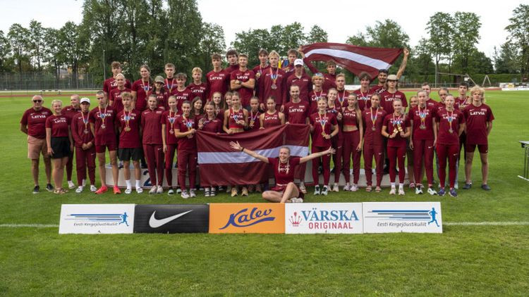 Latvijas vieglatlētiem otrā vieta Baltijas U18 komandu sacensībās, jauns Latvijas U18 rekords stafetē