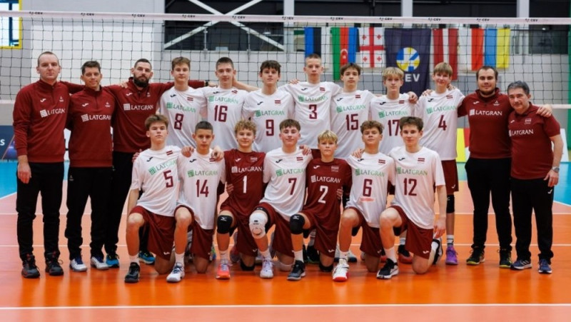 Latvijas U-16 volejbolistiem ceturtā vieta EČ kvalifikācijā