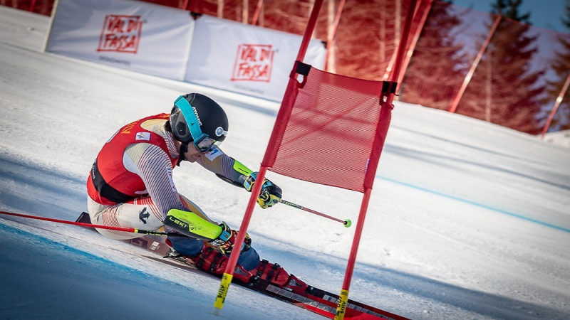 Olimpisko spēļu un pasaules čempionāta 5. vietas ieguvēja tikai trešā LSF FIS milzu slalomā Itālijā