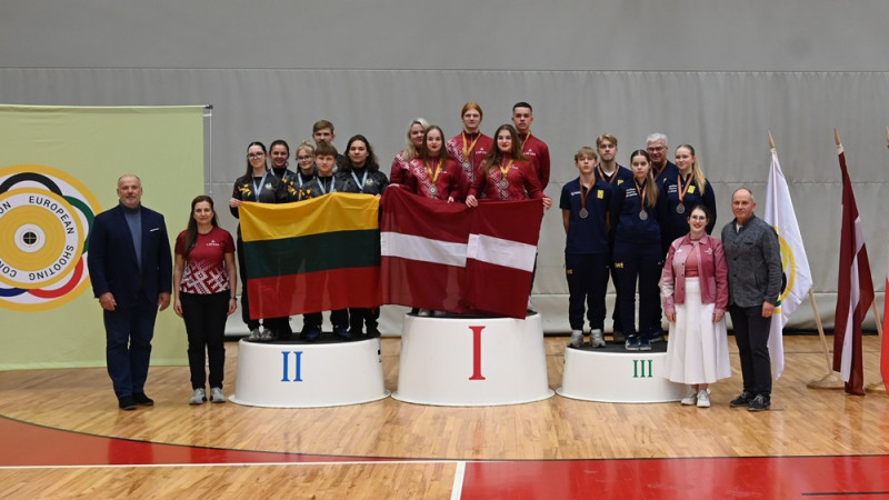 Latvijas komandai 1.vieta Eiropas jaunatnes līgas Ziemeļu reģiona finālā šaušanā