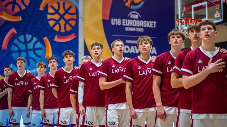 Latvijas U18 grupas noslēdzošajā spēlē spēkosies pret slovēņiem