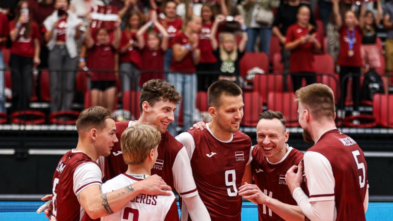 Latvijas volejbola izlase trešo reizi vēsturē sasniedz Eiropas čempionāta finālturnīru