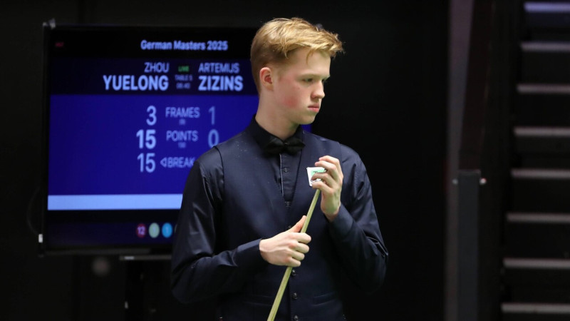 Žižinam uzvara "Scottish Open" kvalifikācijas pirmajā kārtā