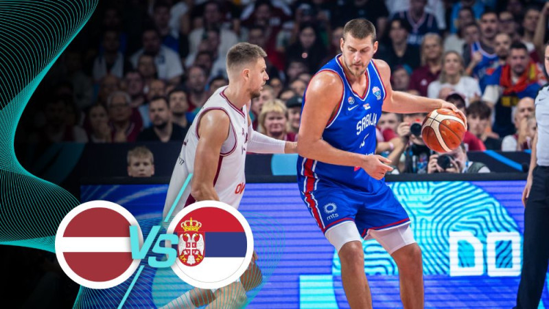 Latvija beigās liek pasvīst galvenajai favorītei, uzvara un rekords Jokičam