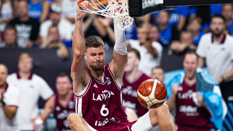 Atzīmes izliktas: izmocītajā uzvarā pār igauņiem visaugstāk lido Porziņģis