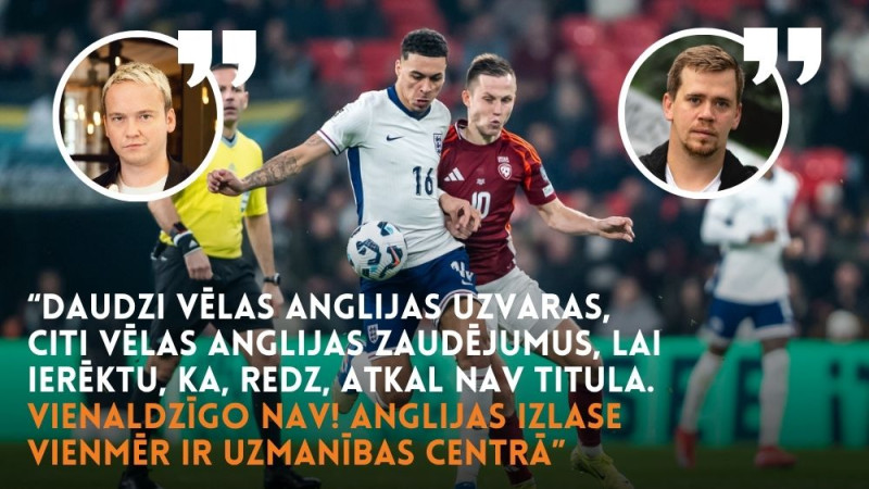 Latvijas komiķi, kuri fano arī par Anglijas izlasi: "Šī spēle kā liels piedzīvojums"