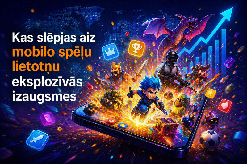 Kas slēpjas aiz mobilo spēļu lietotņu eksplozīvās izaugsmes