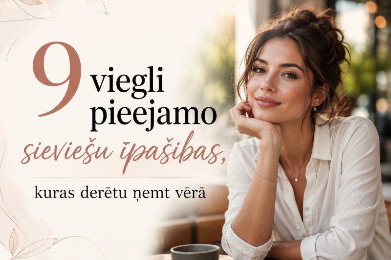 9 viegli pieejamo sieviešu īpašības, kuras derētu ņemt vērā