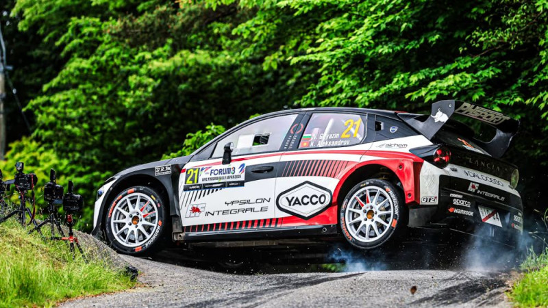 Grjazinam pirmā WRC2 uzvara "Lancia" komandas sastāvā
