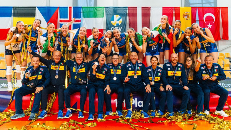 Itālijas volejbolistes Rīgā uzvar Eiropas U18 volejbola čempionātā